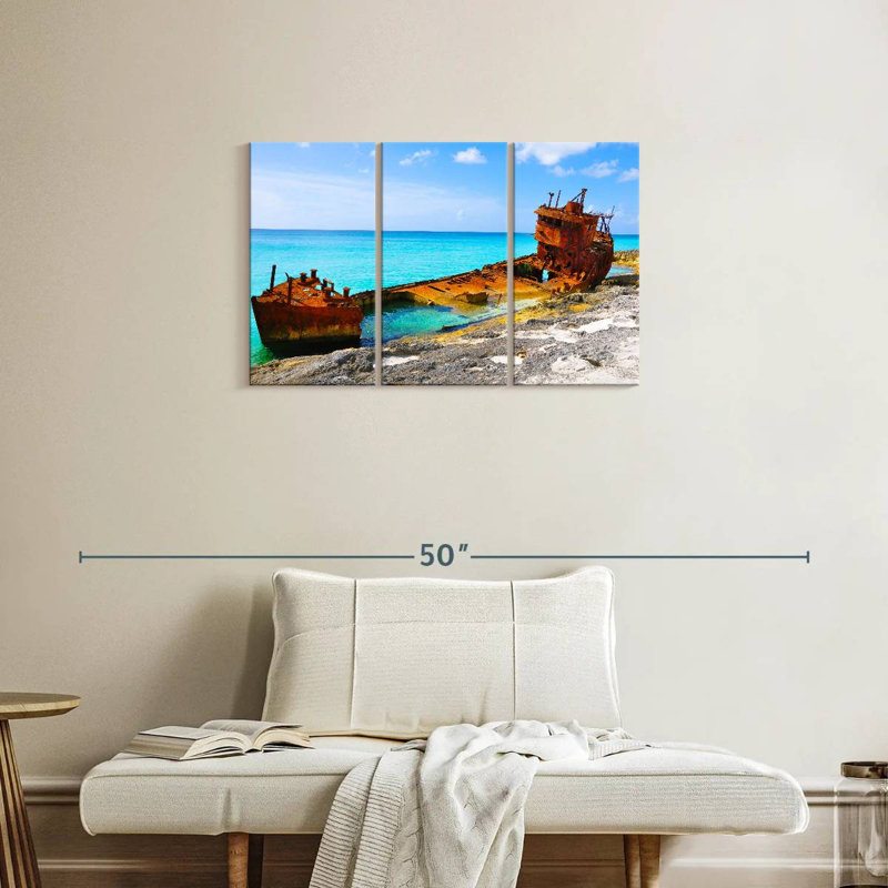 Rorry Bimini Beach Shipwreck, 20" H x 33" W