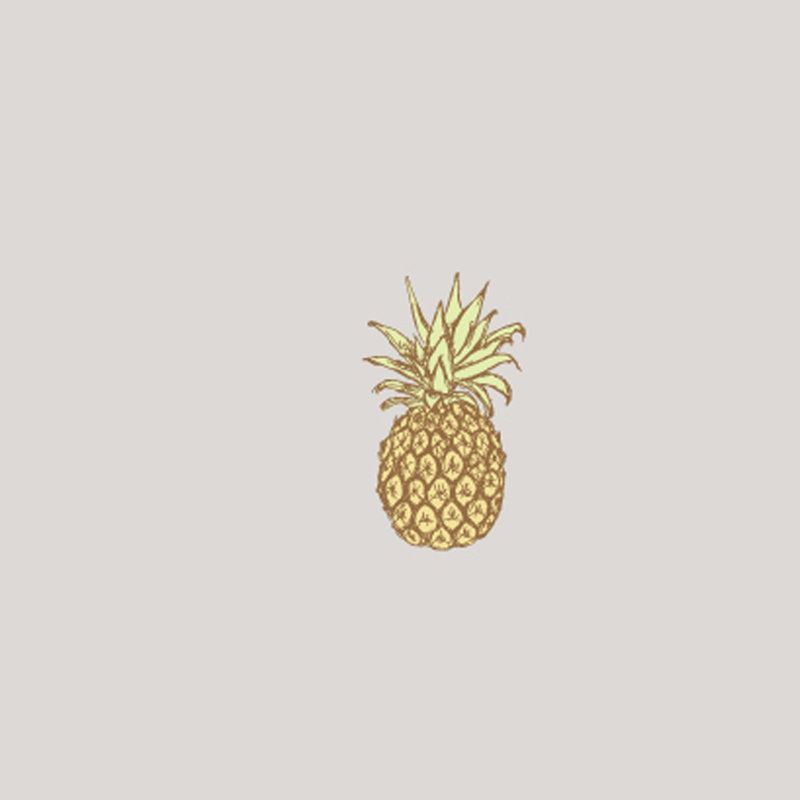 Décalcomanie murale ananas, H 12 po x l 7 po