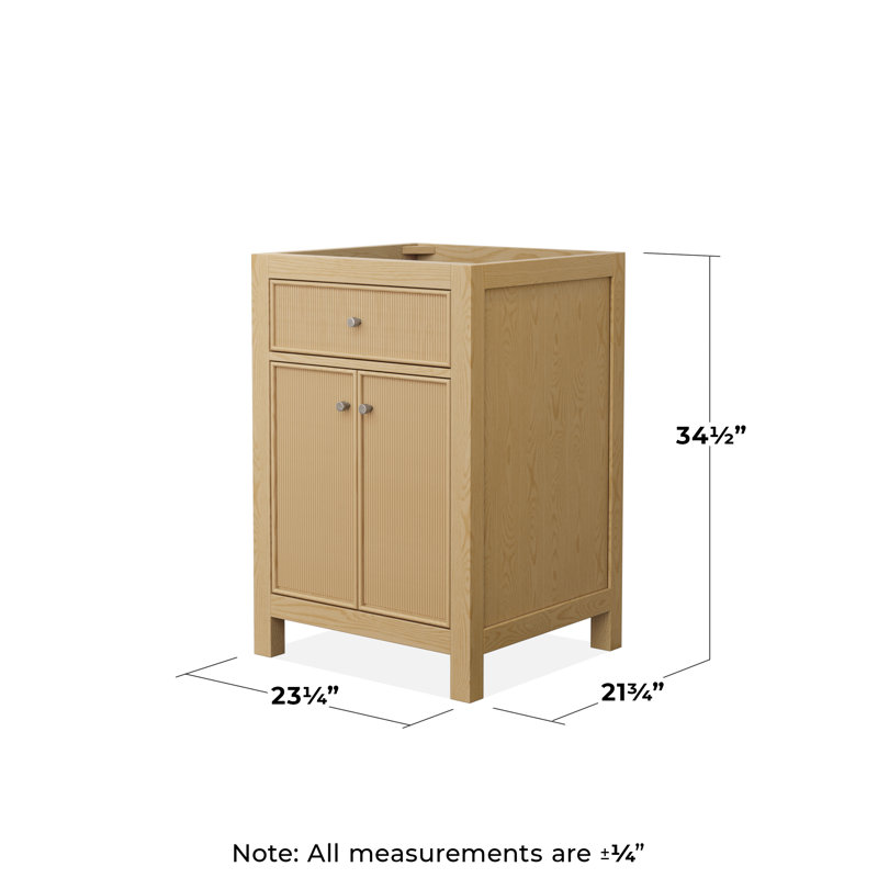 Base de meuble-lavabo simple autoportante 23,25 po Pendry seulement, Nickel brossé