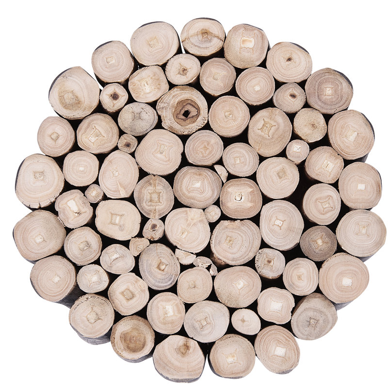 Barkhamsted Solid Wood Drum End Table