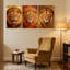 Animaux mandala lion, reproduction d'art, ensemble de 3 impressions sur toile-669484953