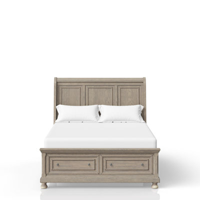 Antique Gray Storage Bed