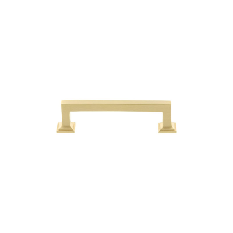 Grandeur Geneva 4" Brass Handle Pull, Satin Brass