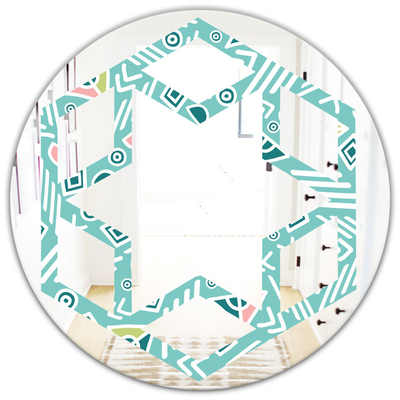 Miroir mural Pastel Tribal, 23,6 po x 23,6 po