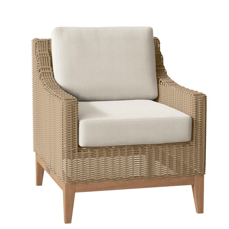 Frances Outdoor Lounge Chair, Canvas Rain, Frances Willow