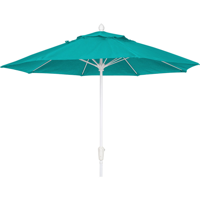 Parasol de marché Prestige 9 pi Sunbrella, Blanc, Aruba