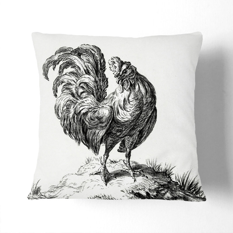 Square Throw Cushion, 40cm H x 40cm W x 15cm D, Black