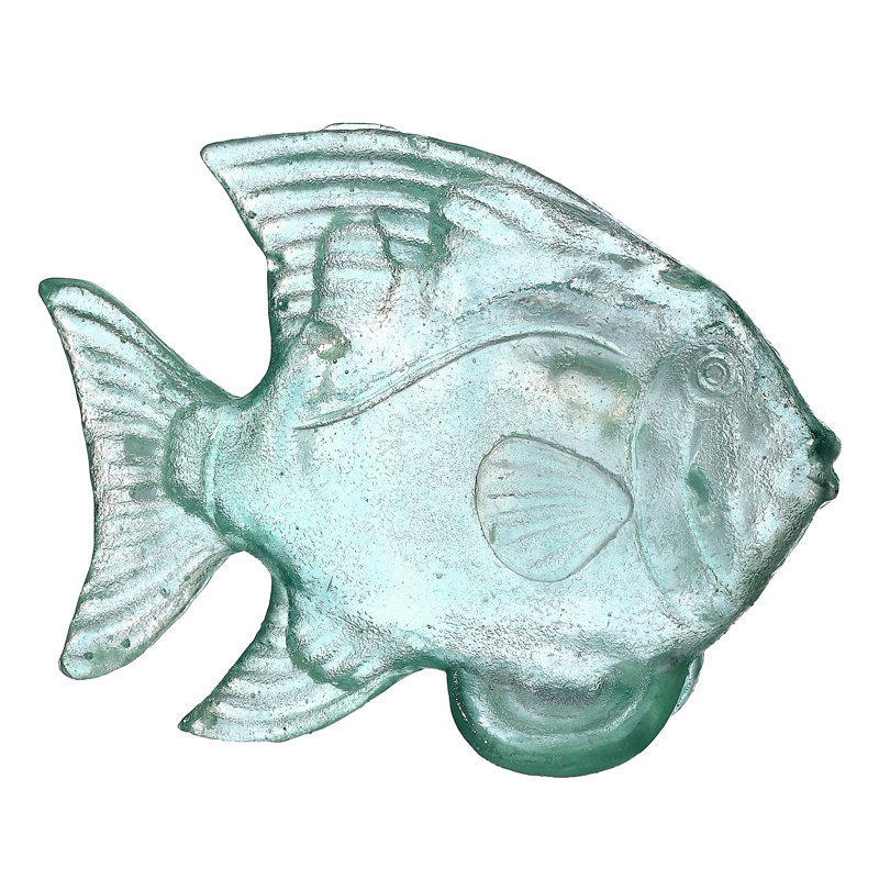 Poisson tropical en résine transparent 7 po, 5,5 po x 7 po