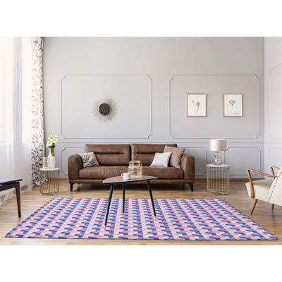 Tapis rose/bleu skyscrapers