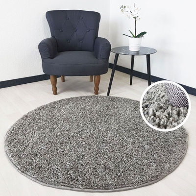 Myshaggy Collection Rugs Solid Design in Grey