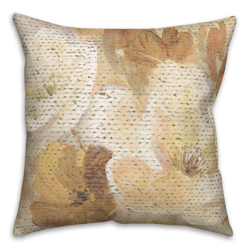 Floral Reversible Throw Pillow, 16" x 16"
