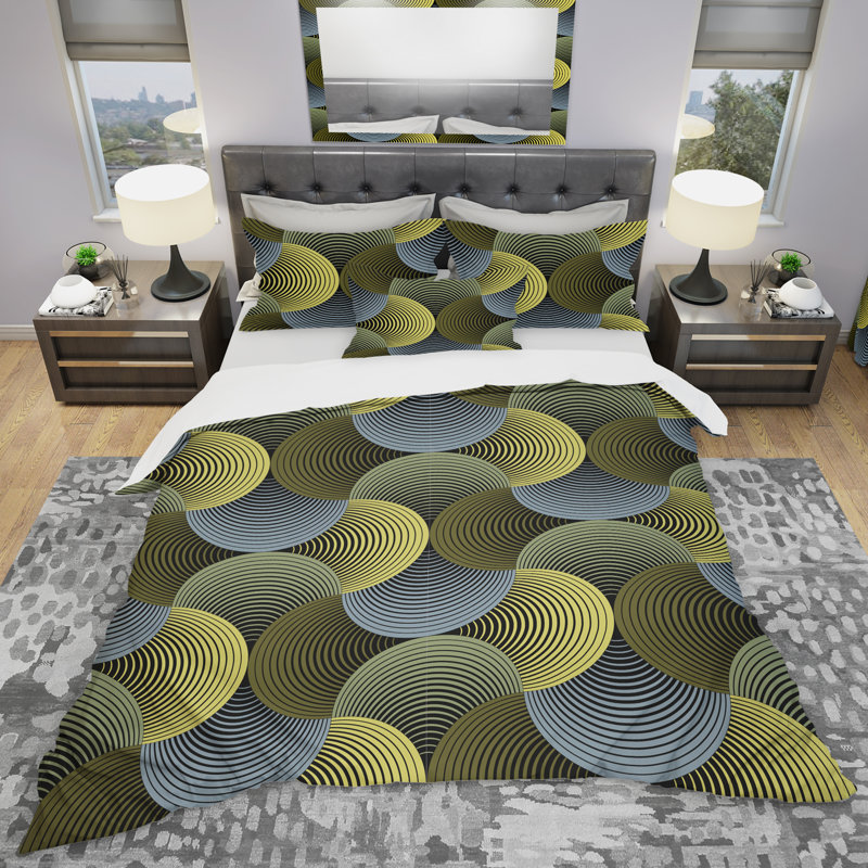 Ensemble de housse de couette moderne et contemporaine, Housse simple + 1 taie décorative