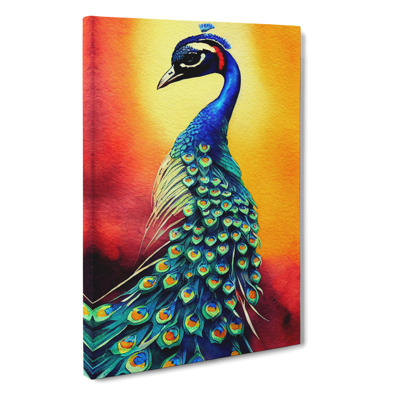 Pure Peacock - Wrapped Canvas Print, 50cm H x 35cm W x 3cm D