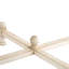 Table d'appoint carrée, 20,1 x 20,1 x 25 pouces, blanc et bois naturel, polyvalente pour les choix de décoration, bois fabriqué 20 x 20 x 25 po et, convient à divers, structure