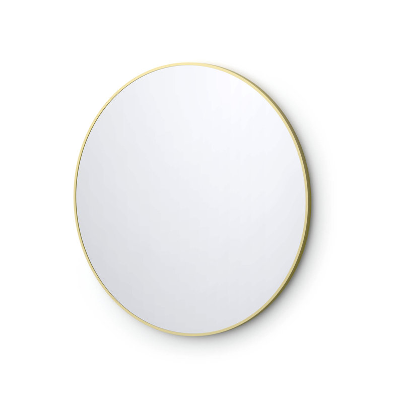 Miroir mural incassable Premium Premium, 32 po x 32 po, Or brossé