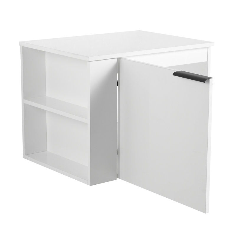 Meuble-lavabo de salle de bain 24 po pour grands espaces de salle de bain - Armoire moderne sans lavabo, chêne blanc américain, blanc composable, composable lumineux et brillant, brillant