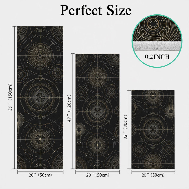 Celestial Map Non-Slip Washable Kitchen Mats