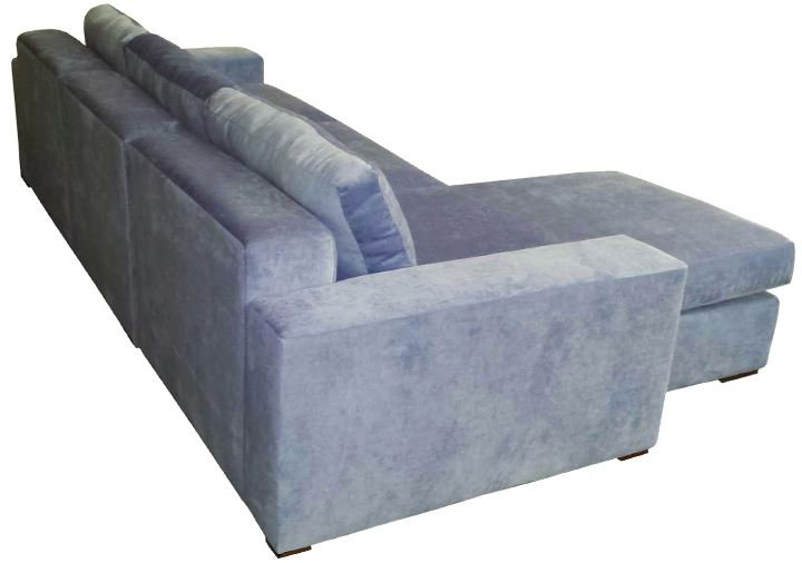 Liam Chaise Sectional, Left Hand Facing, Bella White Performance Velvet, Espresso