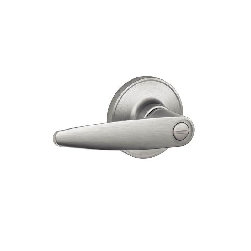 Dover Lever Bed and Bath Lock, Satin Nickel