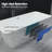 66" Acrylic Freestanding Bathtub with Chrome Drain Kit, Contemporary Square Soaking Tub with Overflow and Flexible PVC Drain Pipe, Double-Walled Insulation, Glossy White Finish
