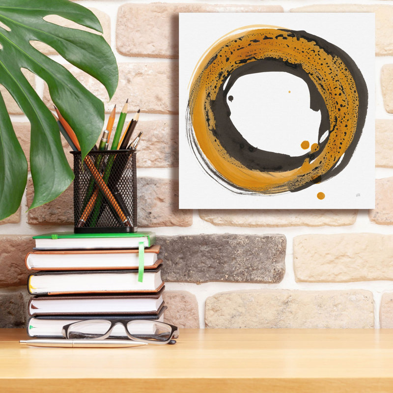 «Amber Enso 1» par Chris Paschke, art mural sur toile, H 12 po x l 12 po x P 0,75 po
