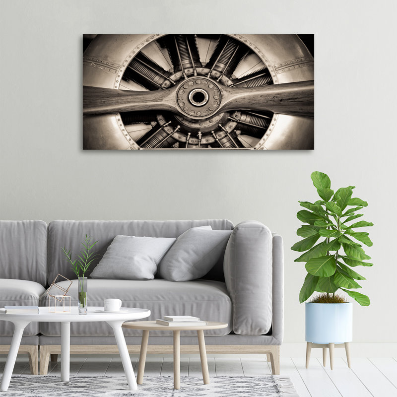 Aircraft Engine - No Frame Print on Canvas