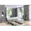 Dafne Glass Top Metal Base Dining Table-38094824