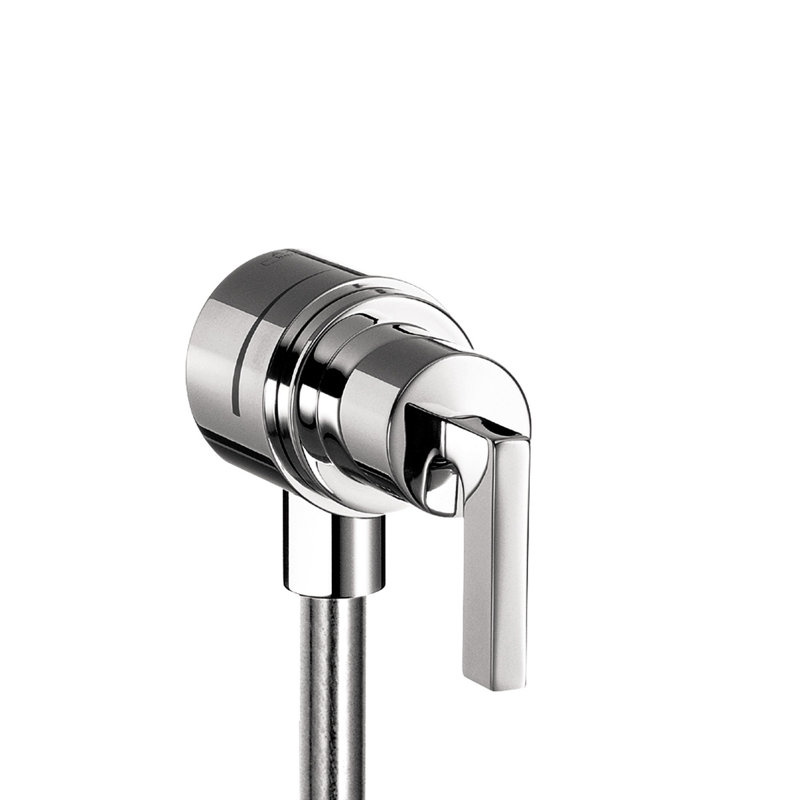 Citterio Fix Fit Wall Outlet with Lever Handle, Chrome