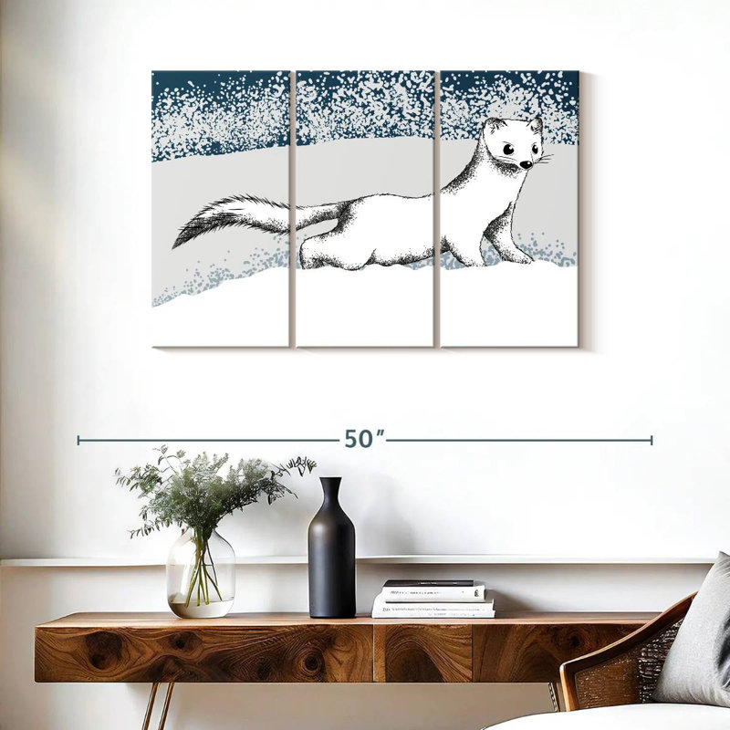 Ermine In Winter, 24" H x 38" W