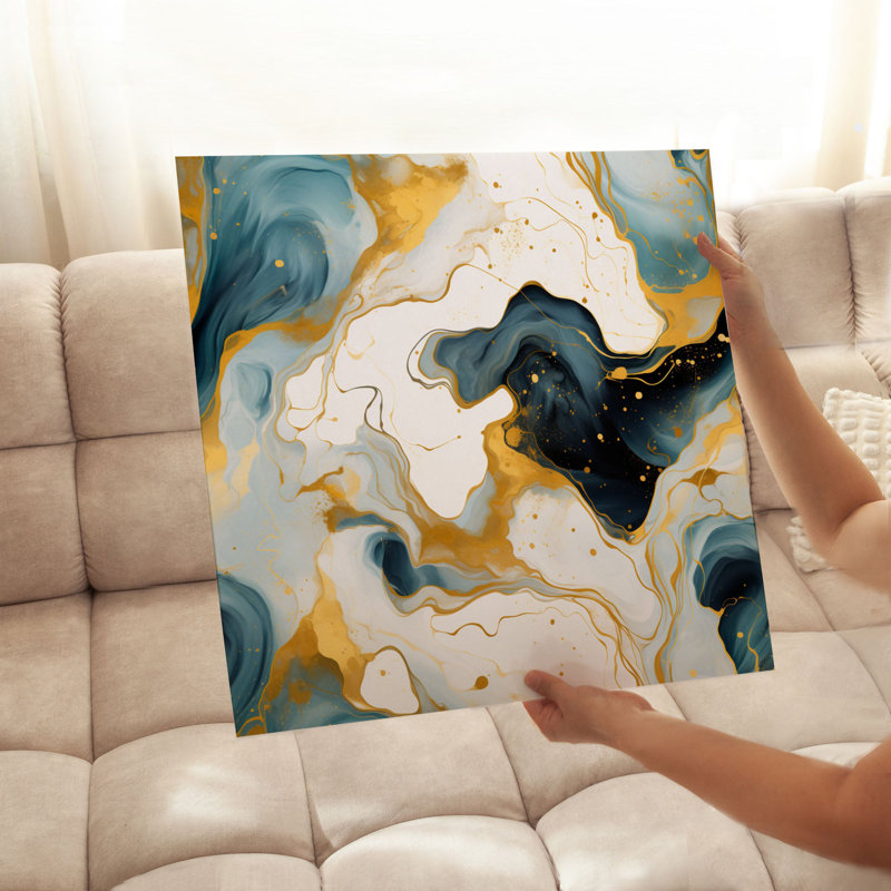 «Abstract Brush Strokes», reproduction d'art moderne sans cadre, H 10 po x l 10 po