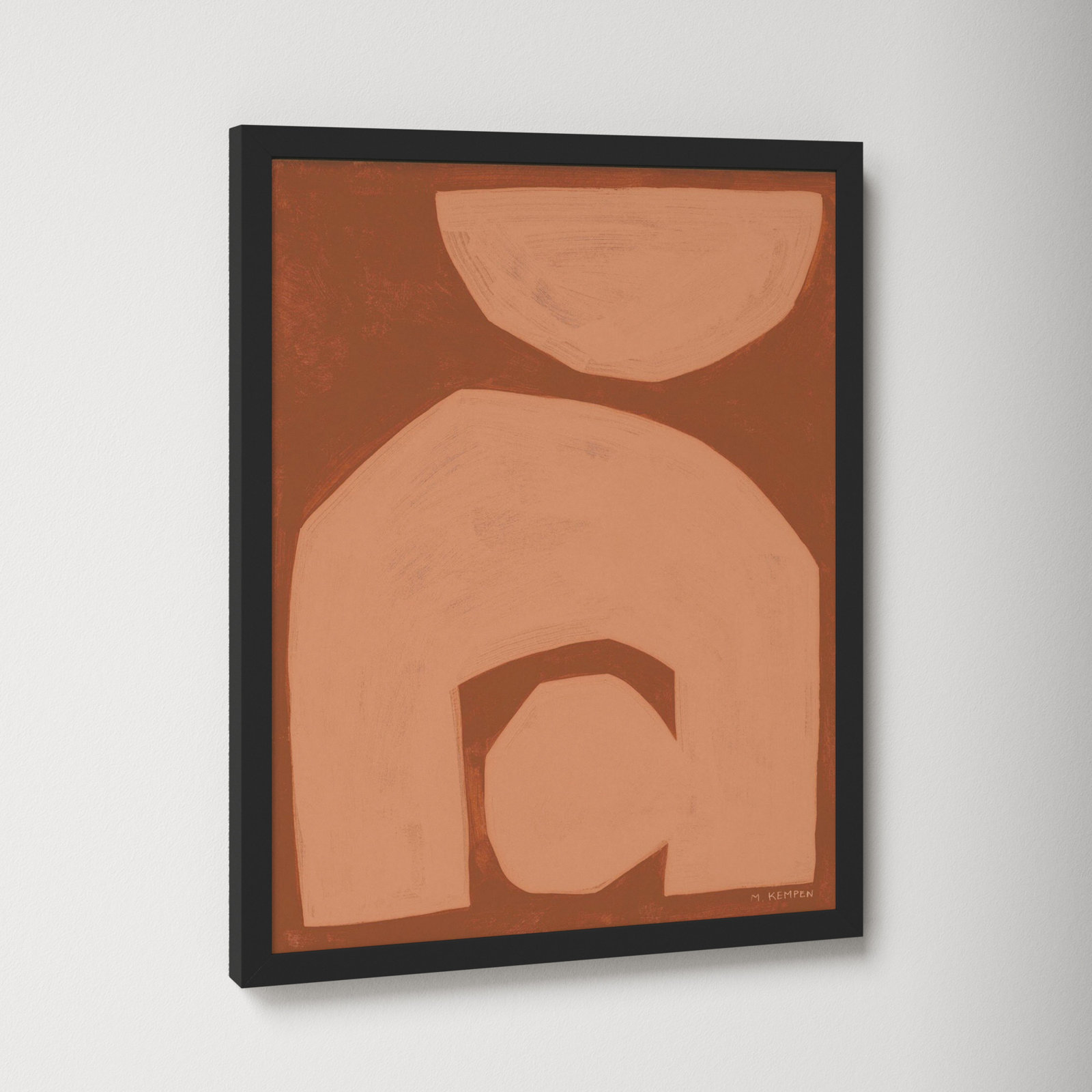 Module on Terra Cotta "Module 2" Print, 20'' H x 16'' W, Black