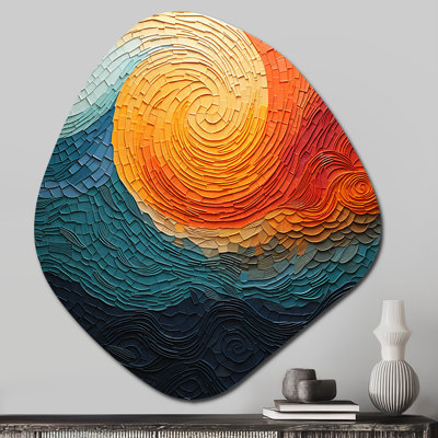 Clemie - Op Art Nebula Shape Asymmetric Metal Wall Art