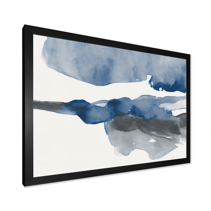 Saphir bleu nébuleux V - reproduction sur toile, Impression noire sur toile encadrée, H 12 po x l 20 po x P 1 po