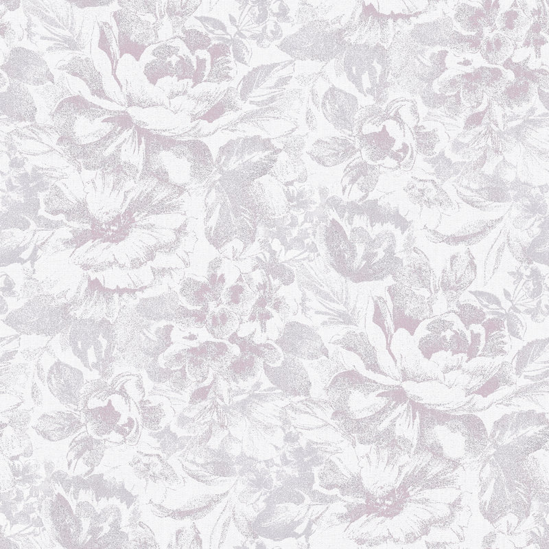 10m x 53cm Matte Wallpaper Roll, Grey/Pink
