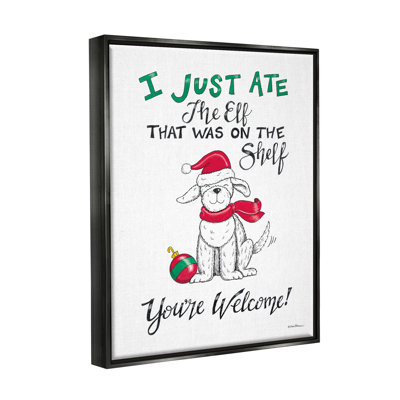 " Funny Christmas Dog Phrase " by Deb Strain