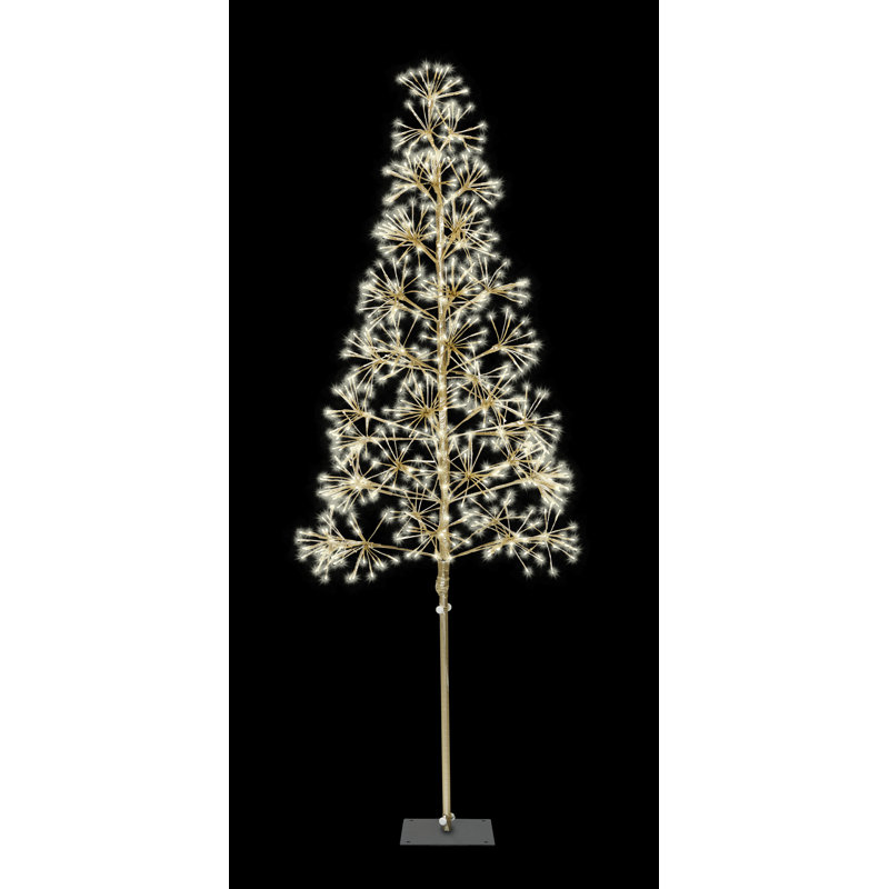 Starburst avec arbres et branches éclairés à DEL, H 72 po x l 36 po x P 36 po, Blanc chaud