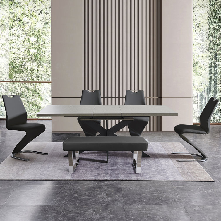 Cemal Faux Leather Bench