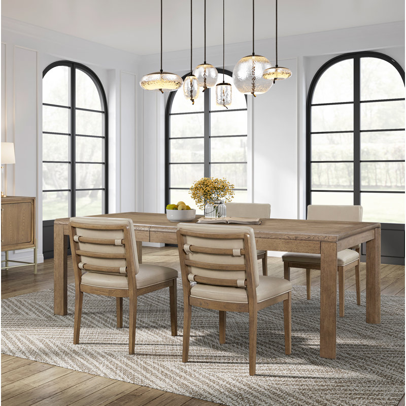 Ashleigh Aurora Leather Upholstered Soft Back Chair, Latte (Set of 2)