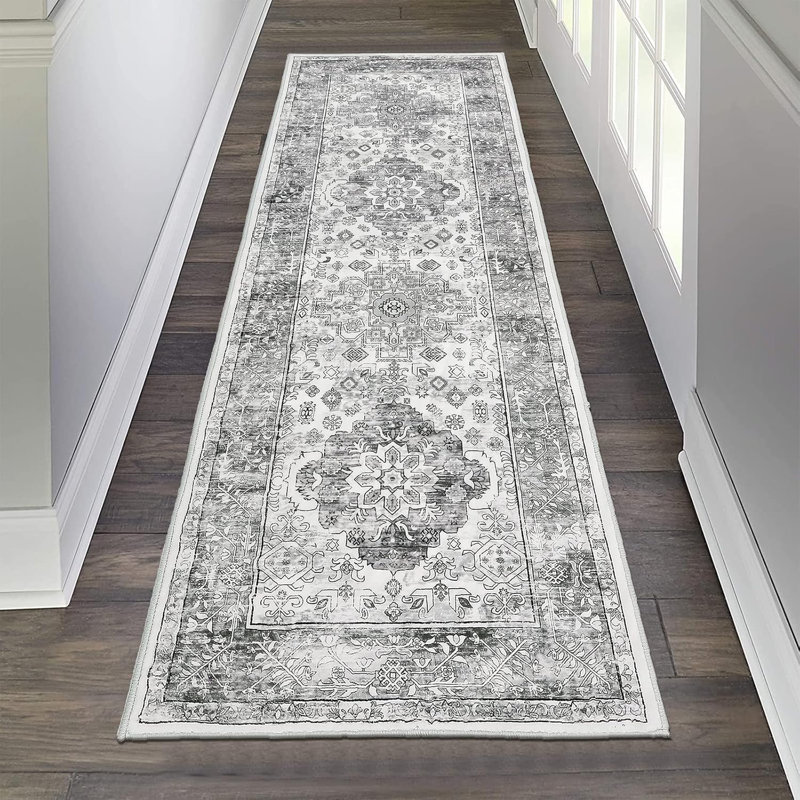 Area Rug, Gray, Runner 2' x 5'11"