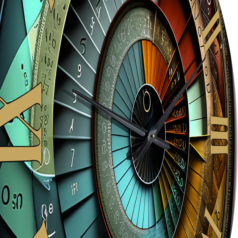 Cosmic Calculations Ancient Cartography II Metal Wall Clock, Large