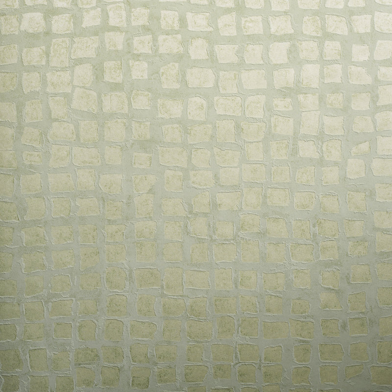 Urban Classics Collection Manhattan Metallic Loft Tiles Wallpaper Roll, Green