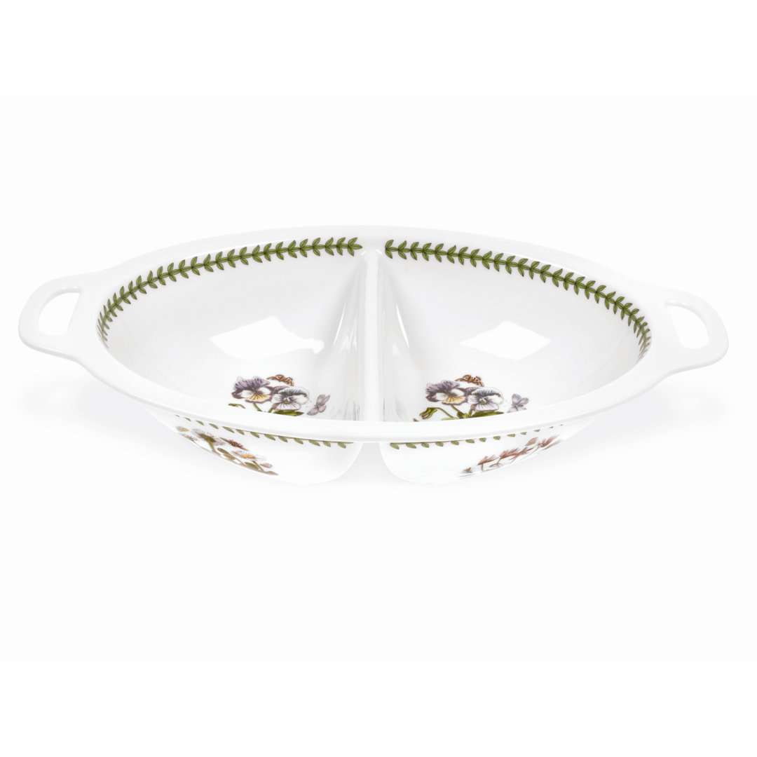 Portmeirion Botanic Garden Vegetable Dish Div 15.5"X9.5" Portmeirion