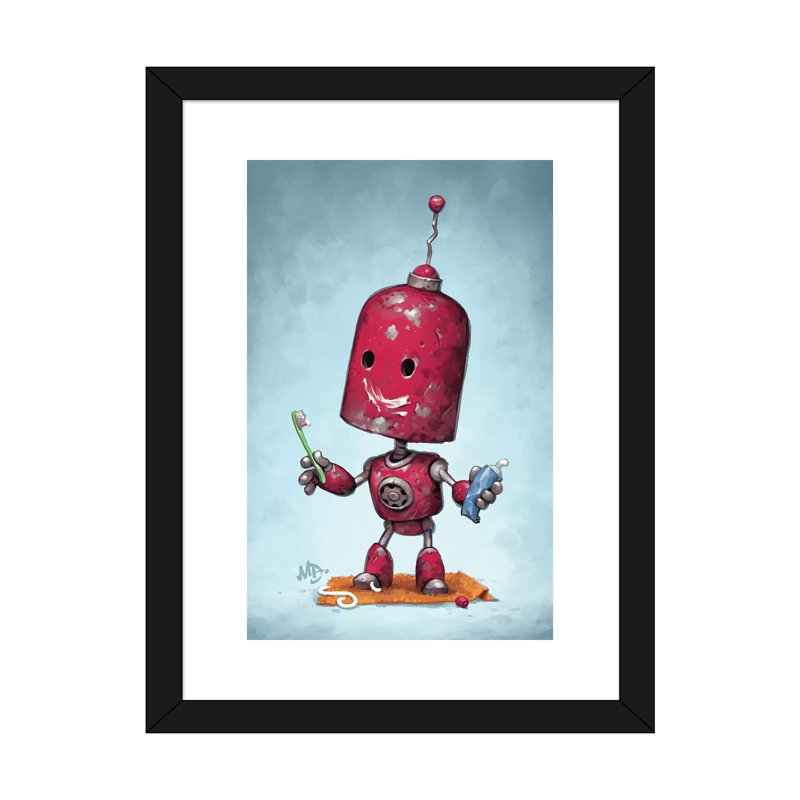 « Brave face » par Matt Dixon-impression, Blanc, H 32 po x l 24 po x P 1 po, Papier noir