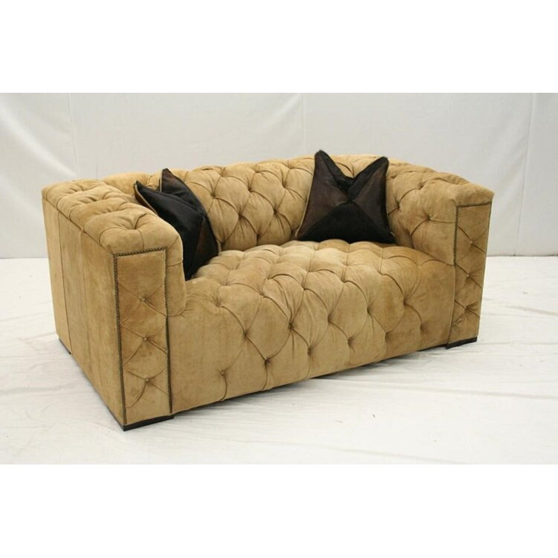 Loveseat, Bella Pearl Performance Velvet, Natural, French Ivory