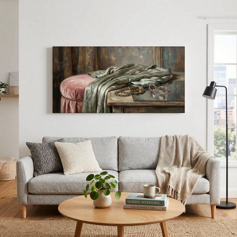 Nature morte sur toile, ensemble de 1, L 46 po x H 24 po, Toile tendue