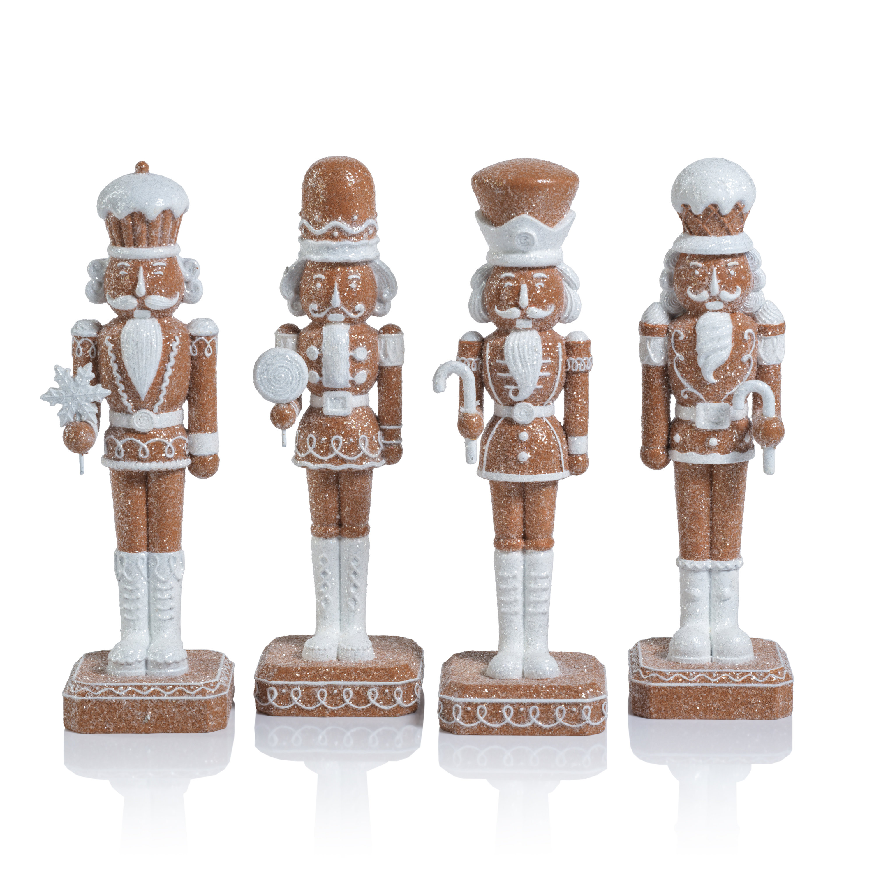 The Holiday Aisle® 4-Piece Set Assorted Gingerbread Soldier Figurines & Reviews | Wayfair
