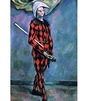«Harlequin» par Paul Cezanne, reproduction d'art