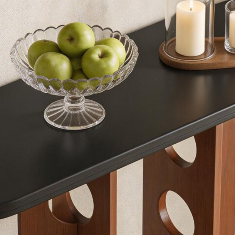 Console moderne de style nordique, Brun, Noir / brun, H 33,5 po x l 47,2 po x P 11,8 po
