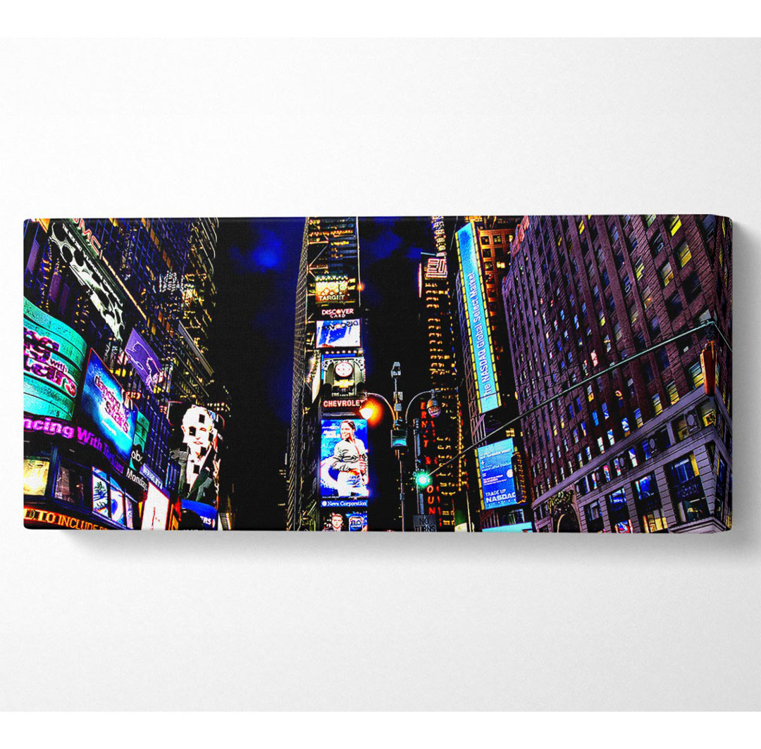 New York Times Square Blauer Himmel bei Nacht - Druck