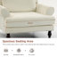 Fauteuil de lecture vintage rembourré avec coussins de siège et de dossier épais, ensemble de 2-1708480806-1709044658